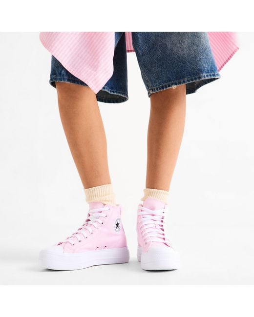 Converse Pink Day One Pit Canvas High-Top Trainers