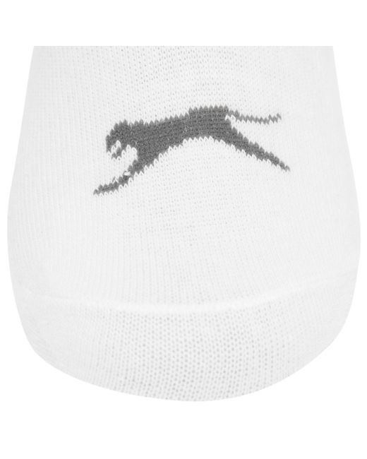 Slazenger 1881 White Invisible 5 Pack Trainer Socks for men
