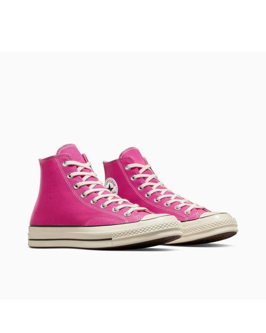 Converse Pink Adults Chuck 70 Fall Tone Canvas High-Top Trainers