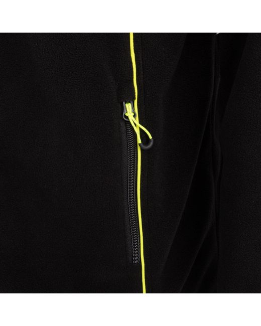 Dunlop Black Micro Fleece Hi-Vis Long Sleeve Softshell Jacket for men