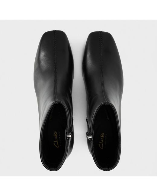 Clarks Black Fernie Zipped Ankle Heeled Boots