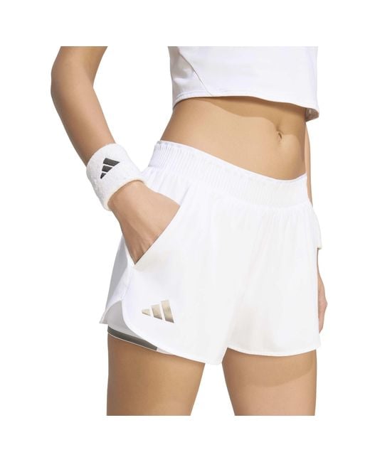 Adidas White Wim Tennis Shorts