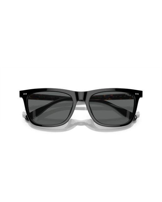 Polo Ralph Lauren Black Rectangle Sunglasses for men