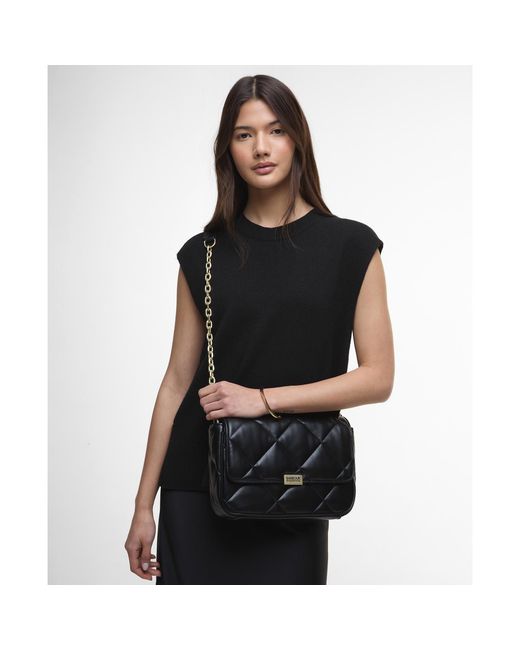 Barbour Black Soft Quilted Shoulder Bag