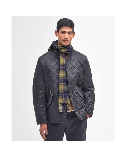 Barbour Blue Tartan Lambswool Scarf