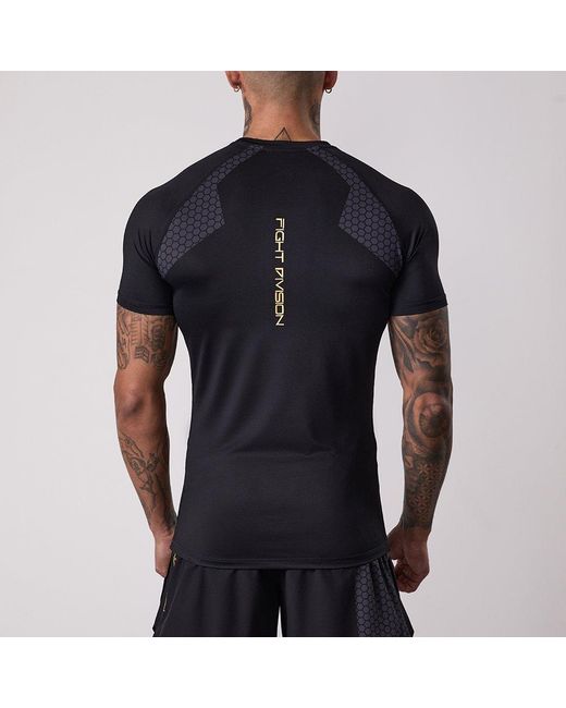 Gym King Blue Gk Short Sleeve Rash Guard Top Adults