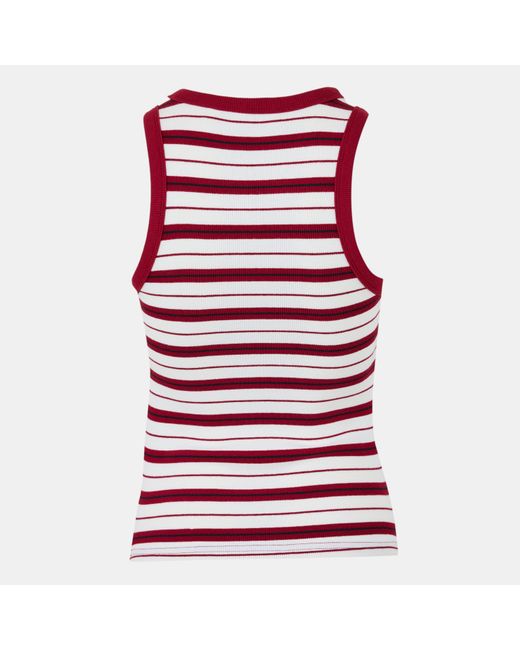 Jack Wills Red Jw Striped Vest