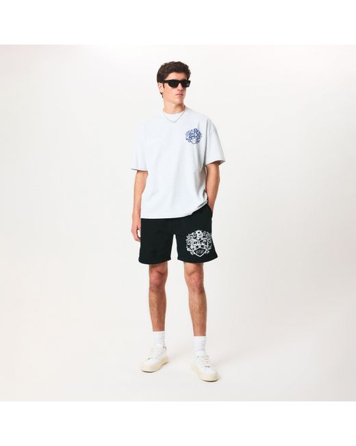 Cole Buxton Black Collegiate Fleece Jogger Shorts for men