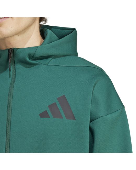 Adidas Green M Z.N.E. Fz Tracksuit Top for men