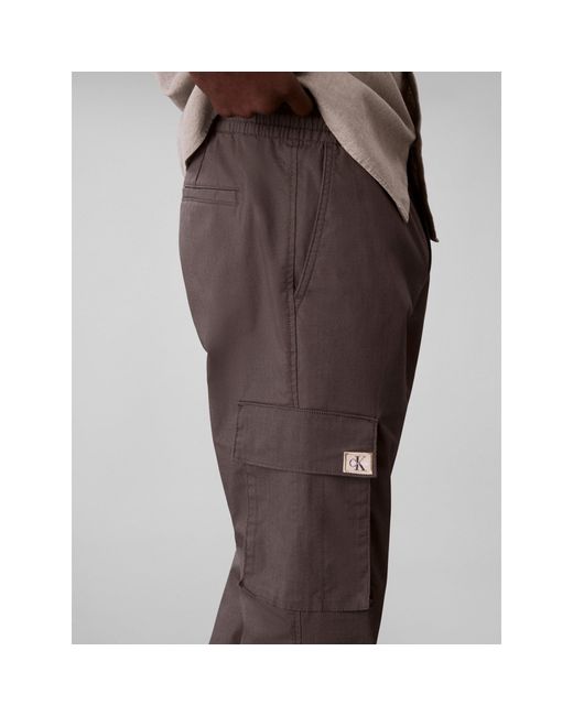 Calvin Klein Gray Skinny Cargo Trouser for men