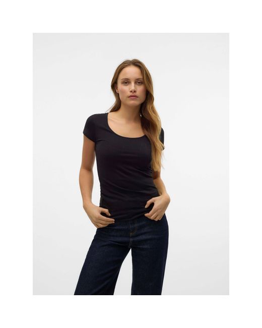 Vero Moda Black Soft U-Neck T-Shirt