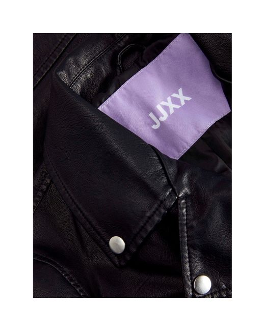JJXX Black Faux Leather Biker Jacket Ladies