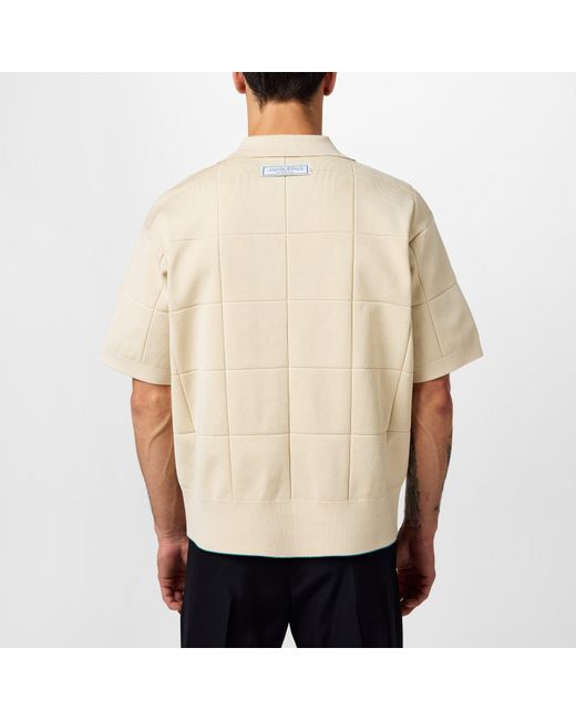 Jacquemus Natural Jacquemas Le Bacino Short-Sleeve Polo Shirt for men