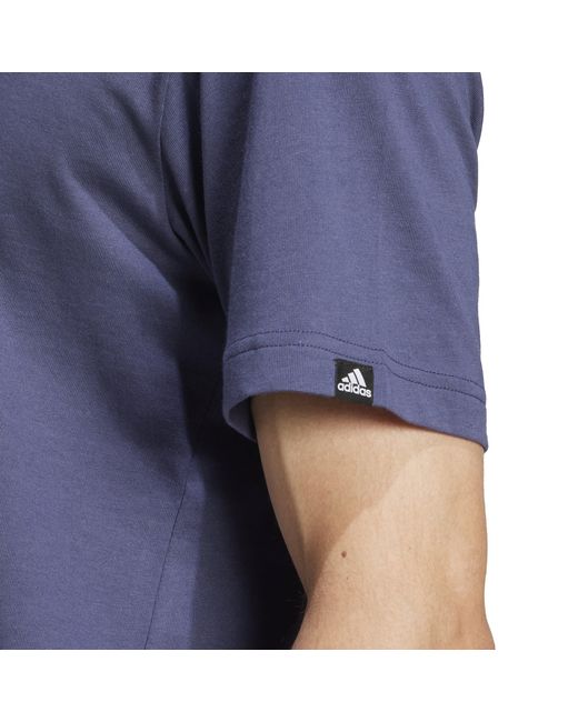 Adidas Blue Graphic Logo T-Shirt for men