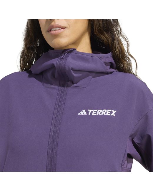 Adidas Purple Terrex Multi Hiking Softshell Jacket