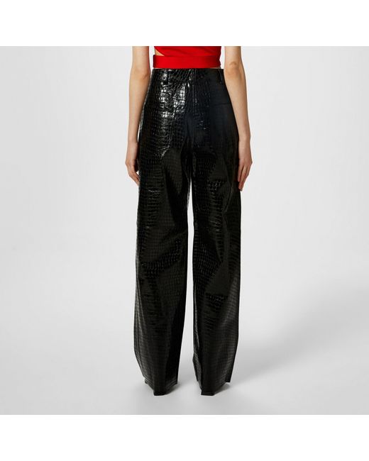HUGO Black Hugara Leather Trousers