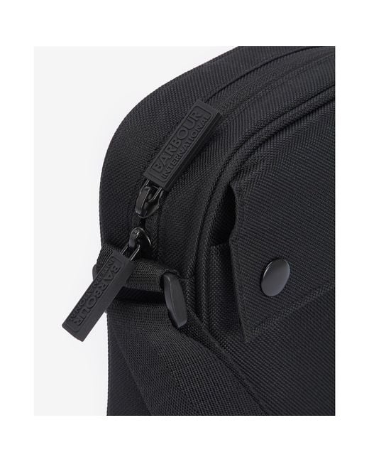 Barbour Black Knockhill Essential Crossbody Bag for men