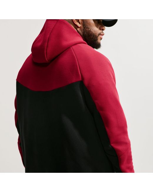 Nike Red Tech Fleece Hoodie for men