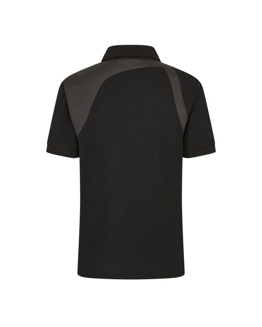 McQueen Black Alex Harness Short Sleeve Polo Shirt for men