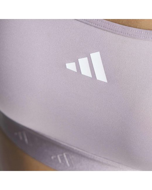 Adidas Purple Medium Impact Sports Bra