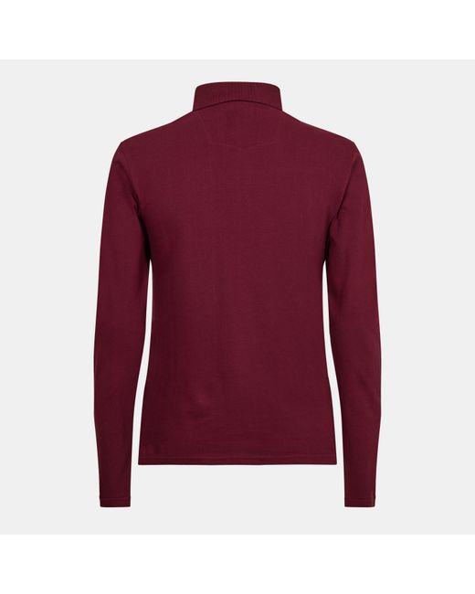 Peter Werth Red Noaks Long Sleeve Polo Shirt for men