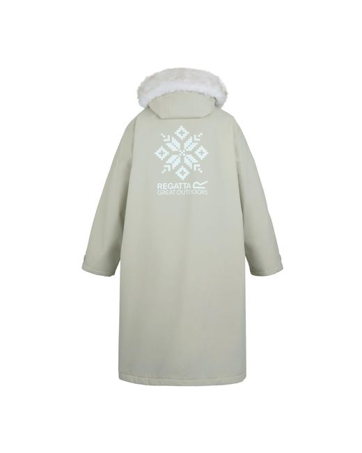 Regatta Green Adults Waterproof Quick-Drying Fleece-Lined Changing Robe