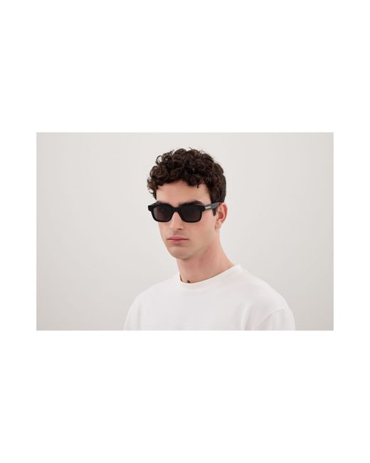 Bottega Veneta Black Bv1411S Rectangle Sunglasses for men