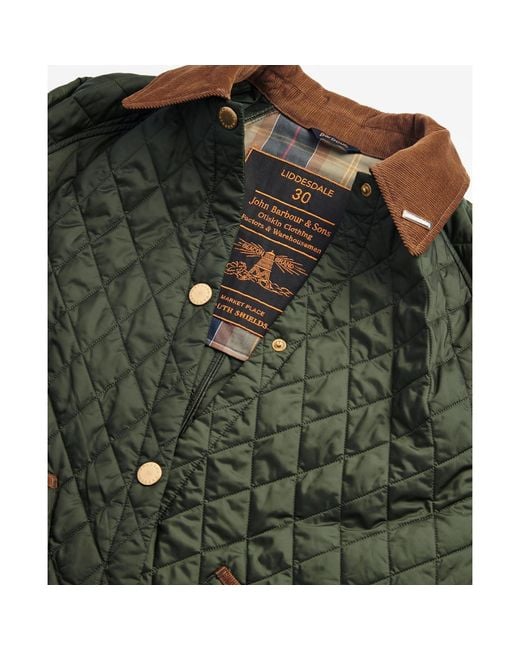 Barbour Green Liddesdale 30Th Anniversary Diamond Quilted Oversized Quilted Jacket