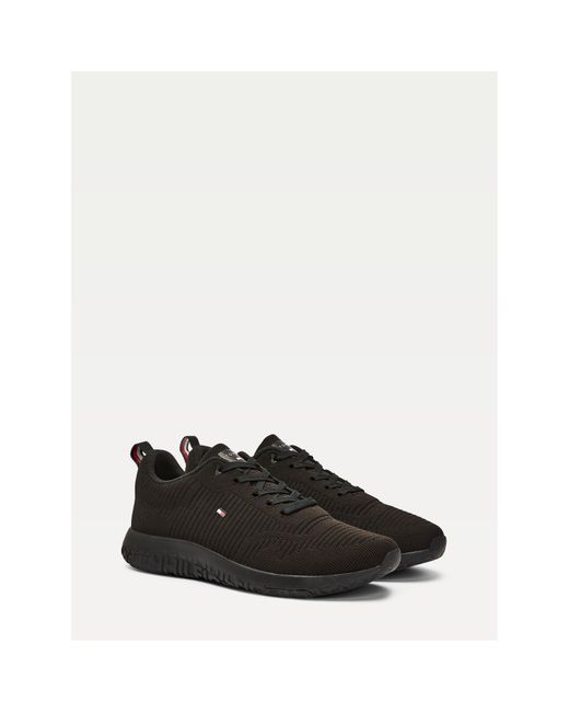 Tommy Hilfiger Black Tevo Run Trainers for men