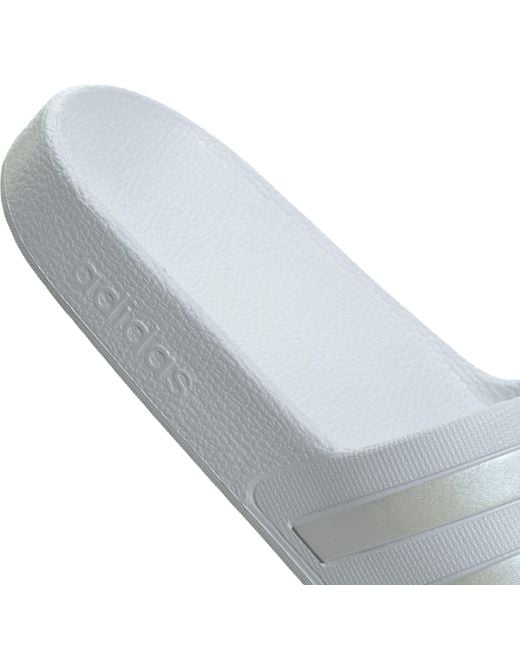 Adidas White Adilette Aqua Slide
