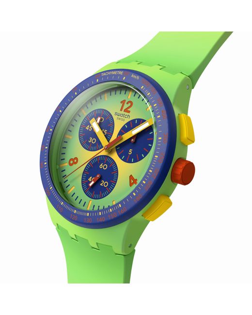 Swatch Green Adults Analogue Quartz Watch