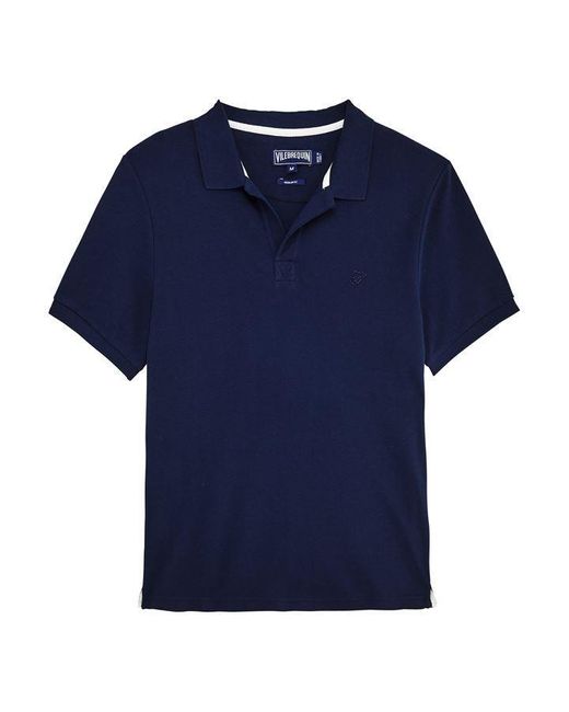 Vilebrequin Blue Pique Polo Shirt for men