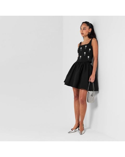Odd Muse Black Layered Mini Skirt