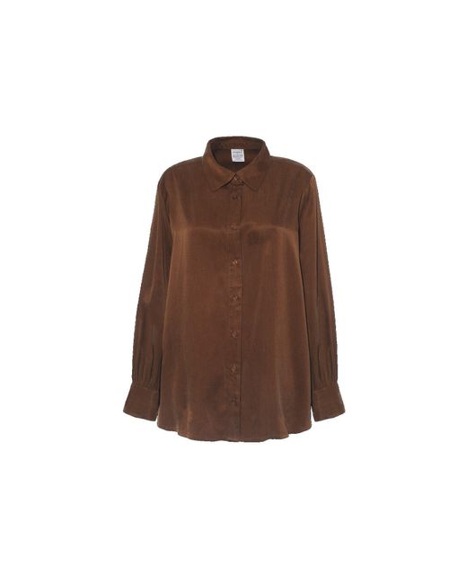 Nudea Brown Eco-Luxe Midi Shirt