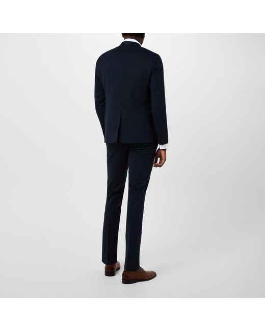 Without Prejudice Blue Priory Skinny Fit Suit Trousers for men