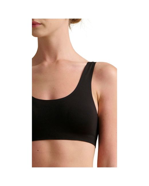 Wolford Black Structured Scoop Top