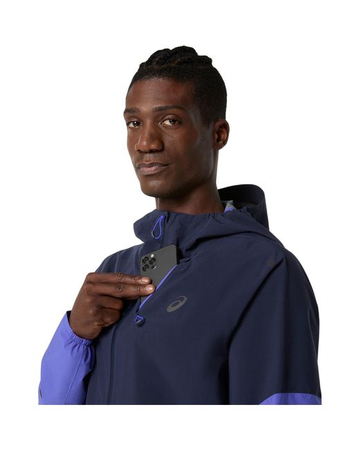 Asics Blue Metarun Legend Running Jacket for men