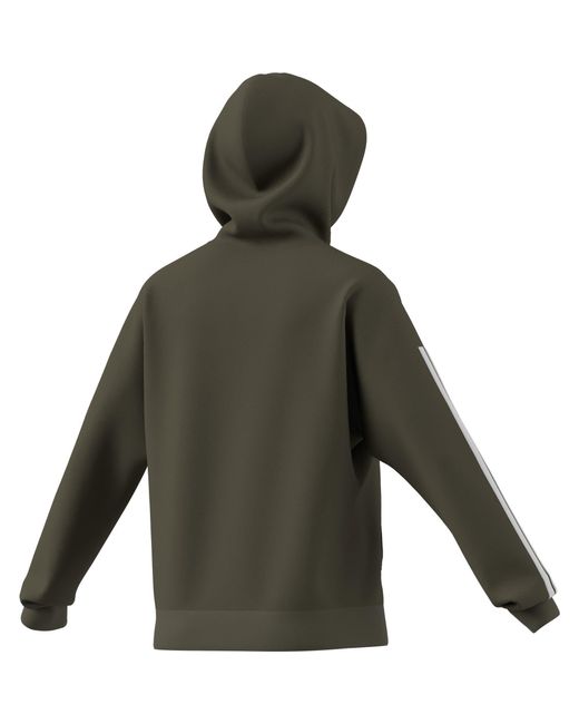 Adidas Green Essentials 3-Stripes Fleece Hoodie