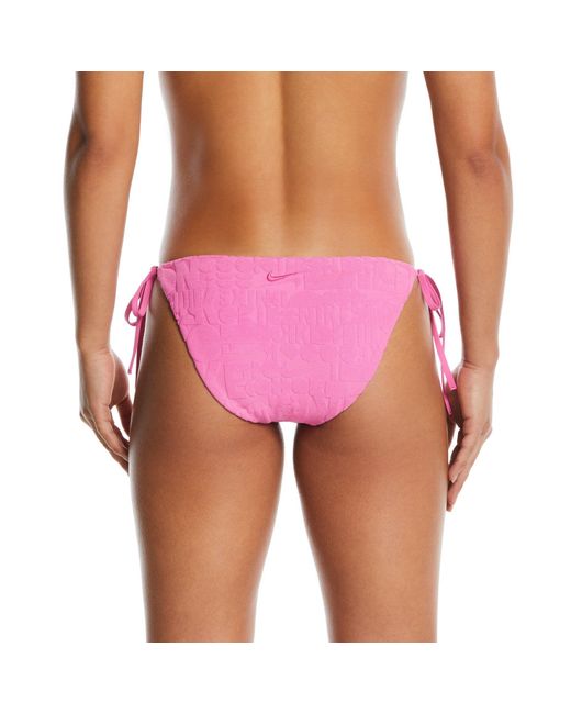 Nike Pink Retro Flow Tie String Bikini Bottom