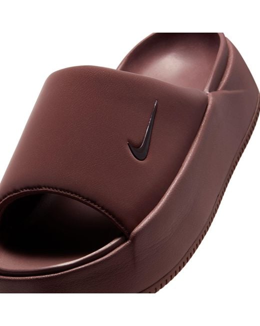 Nike Brown Calm Elevation Slides