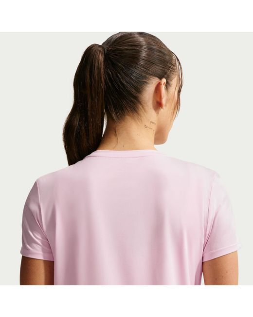 Nike Pink Dri-Fit One Standard Fit Short-Sleeve Top