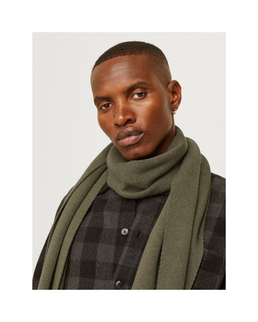 Jack & Jones Green Dna Knitted Scarf for men