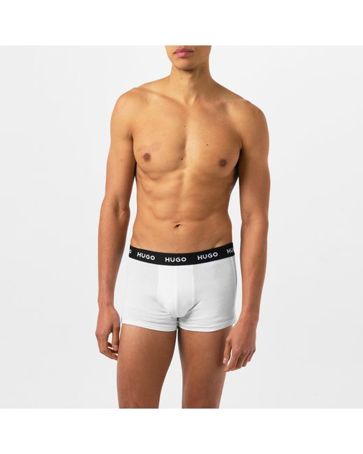 HUGO White 3 Pack Trunks for men