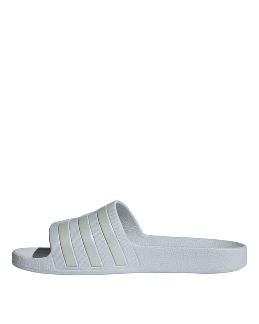 Adidas White Adilette Aqua Slide