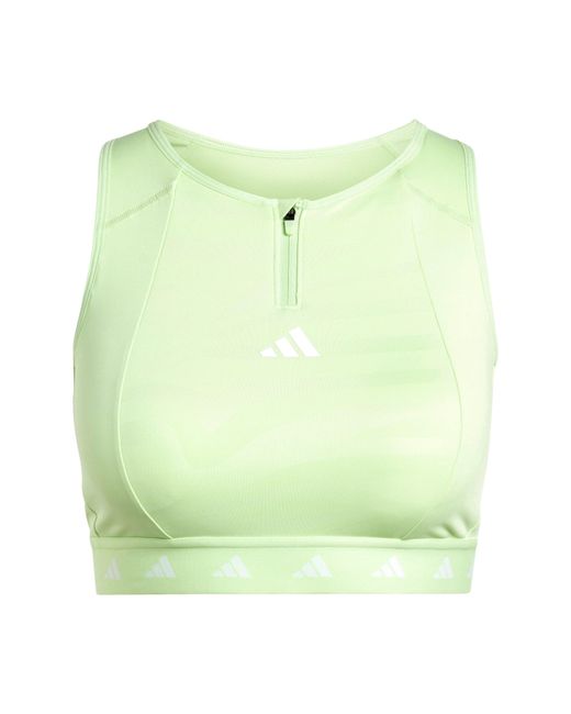 Adidas Green Non Wired All Over Print High Impact Sports Bra