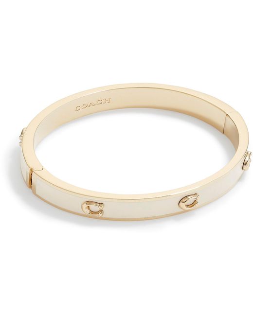 COACH Metallic Logo Bracelet Bangle