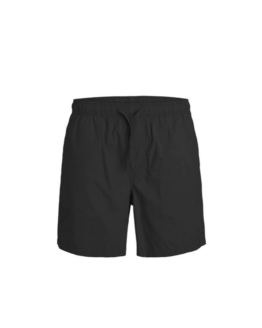 Jack & Jones Black Woven Tracksuit Shorts for men