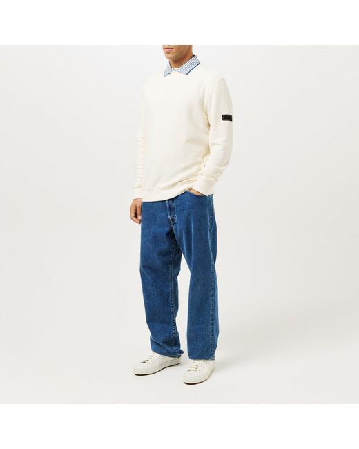 Barbour White B.Intense Wrightson Crew Sweatshirt for men