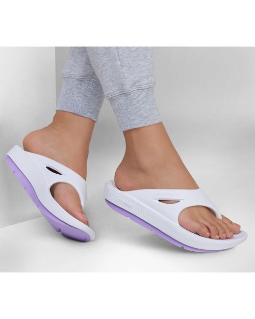 Skechers White 3Pt Sandal Sports Sandals