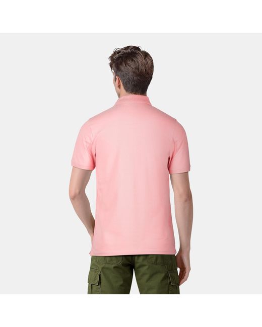 Lyle & Scott Pink Basic Short Sleeve Polo Shirt for men